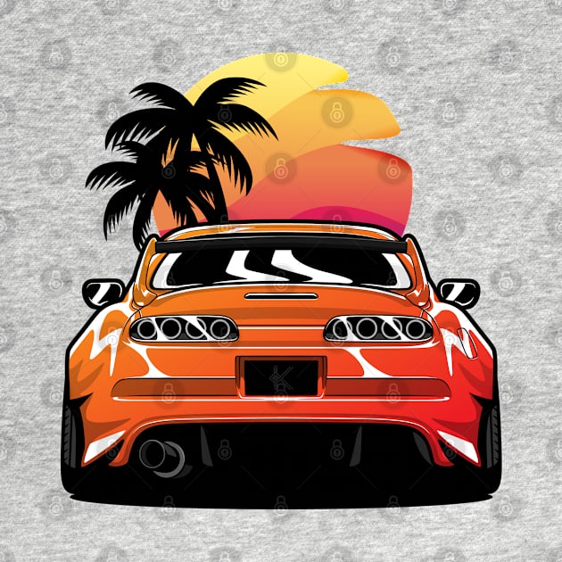 Orange Supra mk4 back by KaroCars